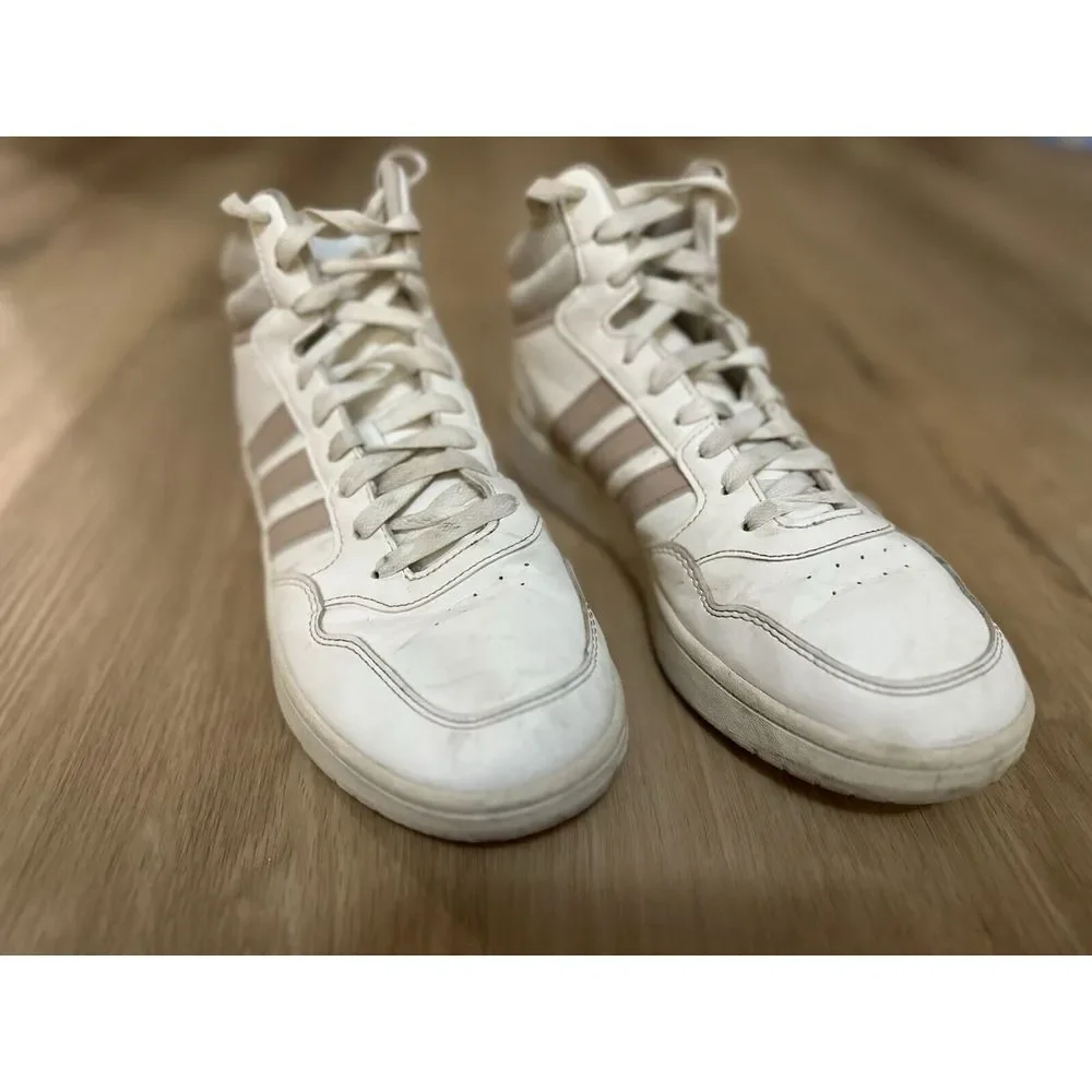 ADIDAS HOOPS 3.0 MID Ladies Size 9‎ Lavender And White Altheisure